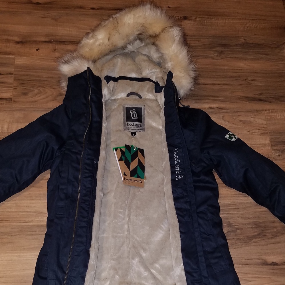 Hemp Hoodlamb Nordic Parka -Midnight Blue